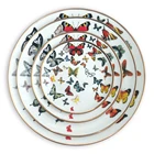 Hot selling creative butterflies ceramic dinner plates set wedding charger plate for home decor