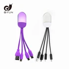 All transparent acrylic shell, exquisite relief technology to create logo, the most popular LED charging Cable