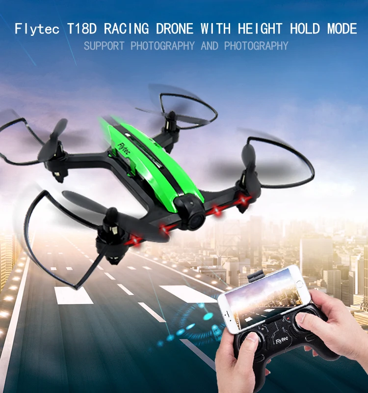1. T18D_Green_Racing_Drone_with_Altitude_Hold_WIFI_FPV_RC_Drone