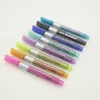 Reliabo Cheap Price Good Quality Permanent Ink Marker Pen With Cap 8-color fantasy silver color double-line flash pen