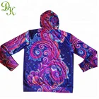 Polyester Sublimation Hoodie 100% Polyester Dye Sublimation Printed Full Zip Hoodie Multi Color