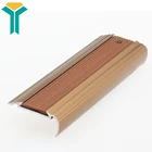 Aluminium Profile rubber flat anti-slip stair nosing tile trim