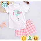 summer cotton baby clothing one set OEM service girls simple baby bedding set
