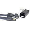 Hot new products 2 in 1 lanyard usb cable charging for all smartphones