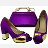 KB8487 Italian ladies heel shoes high quality African bags women shoes and bags to match for evening party