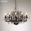MEEROSEE Luxurious Crystal Chandelier Light Vintage Black Creative Hanging Lamp Luminaries Golden Supplier MD86007