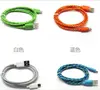 Hot selling compatible for Samsung for HTC Nylon braided micro usb cable usb ribbon cable