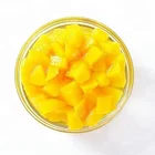 Canned / tinned yellow peach halves / dice / slice in light syrup or in pear juice