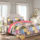 2019 SS Factory Supply Quilt Set Quality Print 100% Cotton Fabric Patchwork Bright Color Bedspread Home Hotel Bedding Set