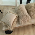 Factory direct 40*40cm tibetan lamb skin fur pillow