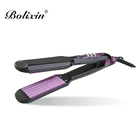 Professional hair styler fold plate LCD hair curler crimper
