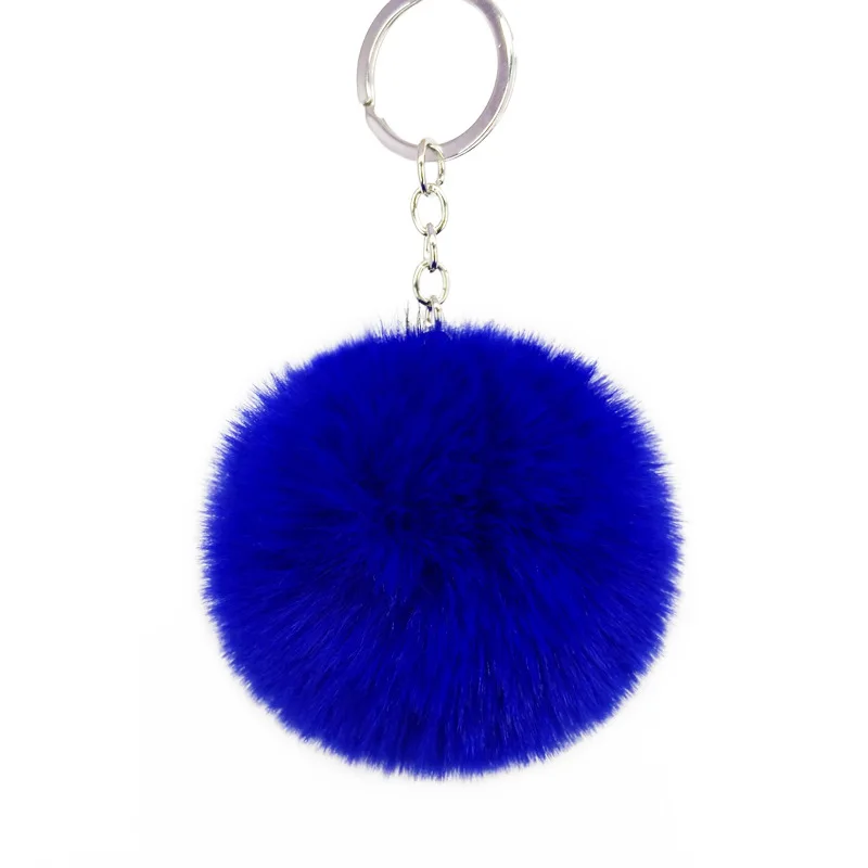 Cute Faux Rabbit Fur Ball Pompom Keychain
