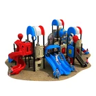 Play station games plastic playground set children slide equipment kids play area outdoor