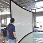 Wide angle 180 Degree Curved fixed frame projection screen for home theatre