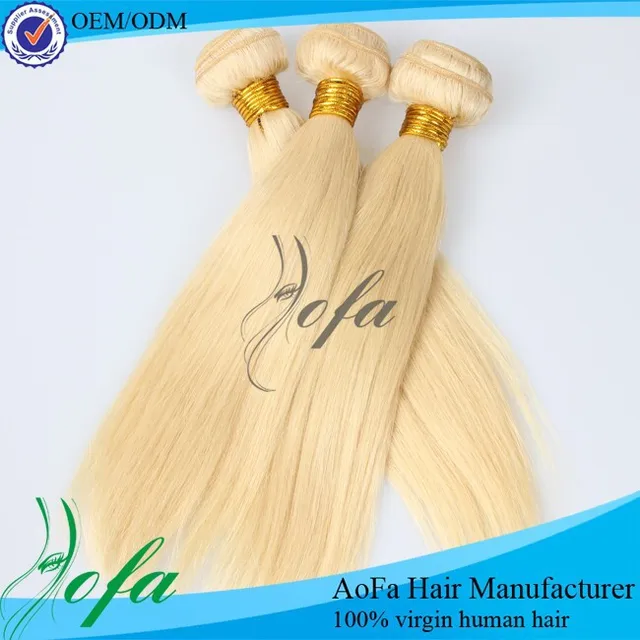Tissage de cheveux humains unprocessed wholesale virgin malaysian blonde brazilian hair weft