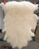 Custom size and color long hair mongolian curly sheepskin for sale