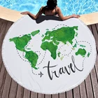Printed Towel Compressed Durable Microfiber Change Round Beach Towel