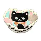 New arrivals custom cat shaped heart glitter bag accessories folding handbag hanger hook holder