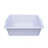 White plastic utility large storage tote box for service trolley