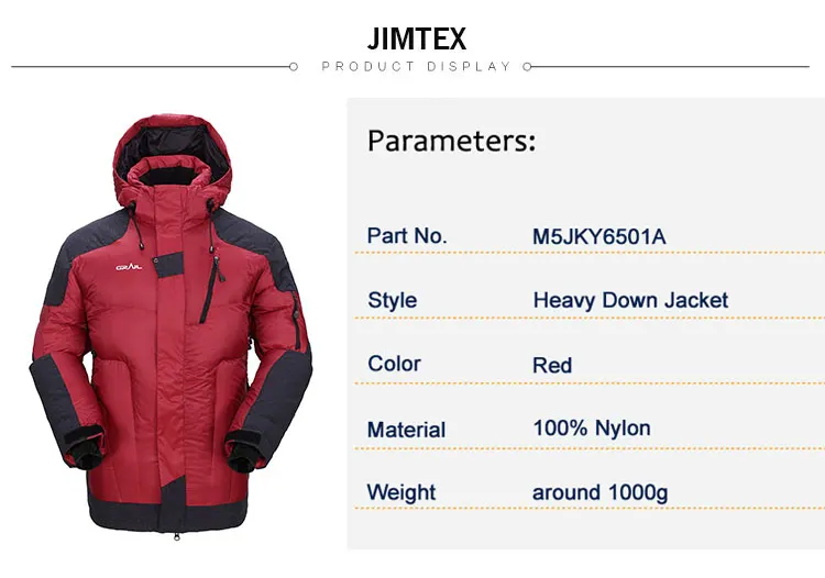 Wholesale Windproof Thick Snow Down Clothing Winter Waterproof Ski Jacket Mens