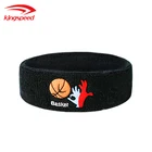 Popular Custom Cotton Embroidery Basketball Wrist Band Sweatband Headband Set