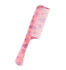 Xinlinda brand china supply flower cute good quality girlish pink print plastic hair comb