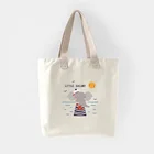Canvas shopping bag women shoulder tote bag