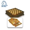 Dark Nature Wood Color 10 in 1 Multiple Wooden Chess Board Game Set