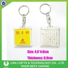 Custom Logo Square Acrylic Lottery Keychain, Lottery Keyring