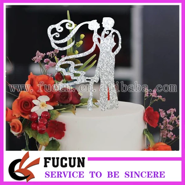silver dance couples acrylic cake topper.jpg