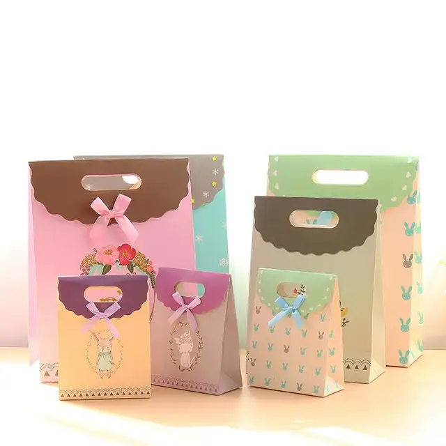 custom gift purple jewelry bag printed packing paper bags