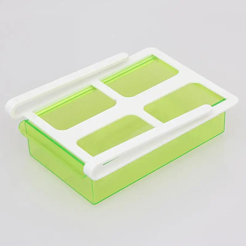 4 Color Slide Kitchen Fridge Freezer, Space Saver Organizer,Food storage shelf