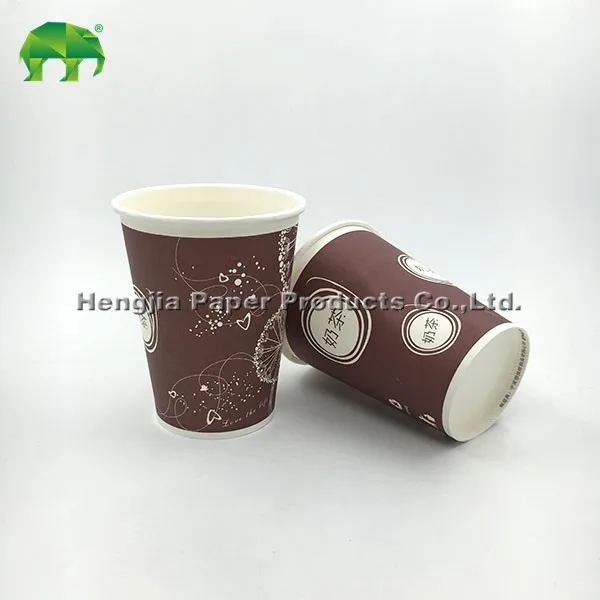 SGS QS printed single wall coffee 16oz paper cup single wall paper cup for hot drink