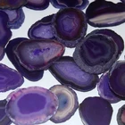 Raw agate stone slices,rough edged agate slices