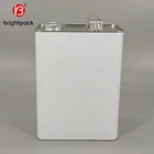 Square Metal Oil Tin Can, 4 liter motor oil can with metal screw lid