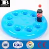 promotional inflatable can wine cup holder pool floating drink tray plastic ice cooler wine coaster