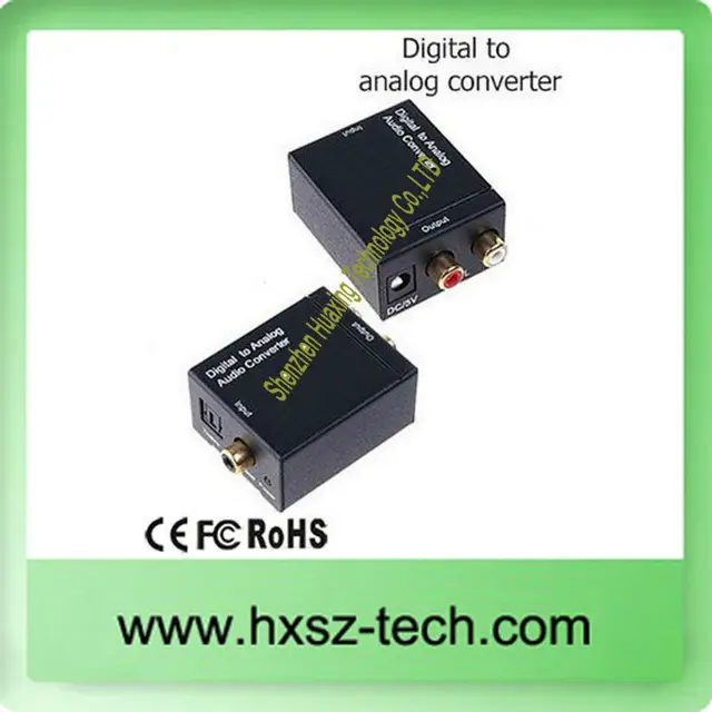 dac digital coax spdif to analog r/l audio converter