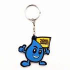 Giveaways colorful logo cheap wholesale rubber keychain