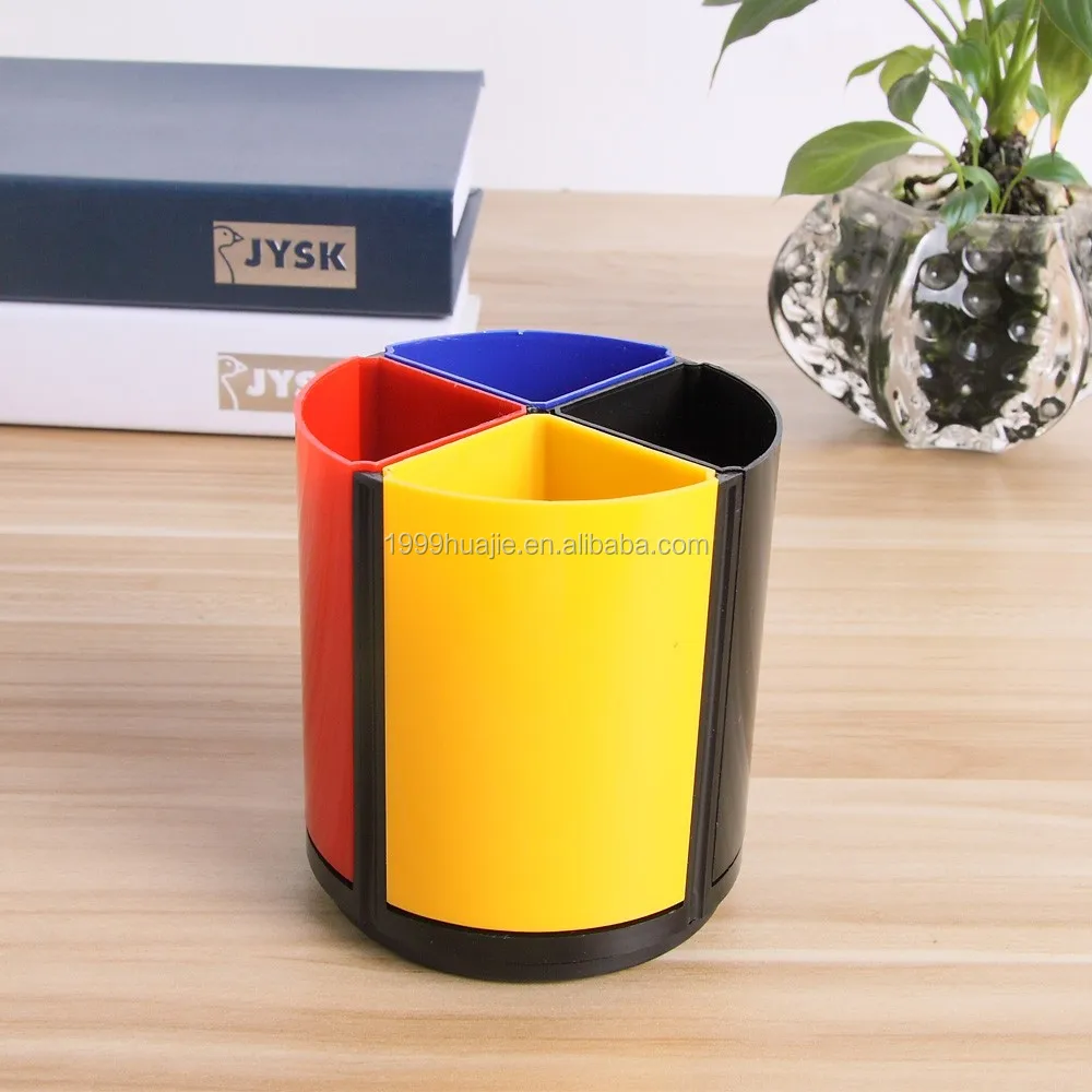 Office & school supplies colourful plastic pencil cup pen holder