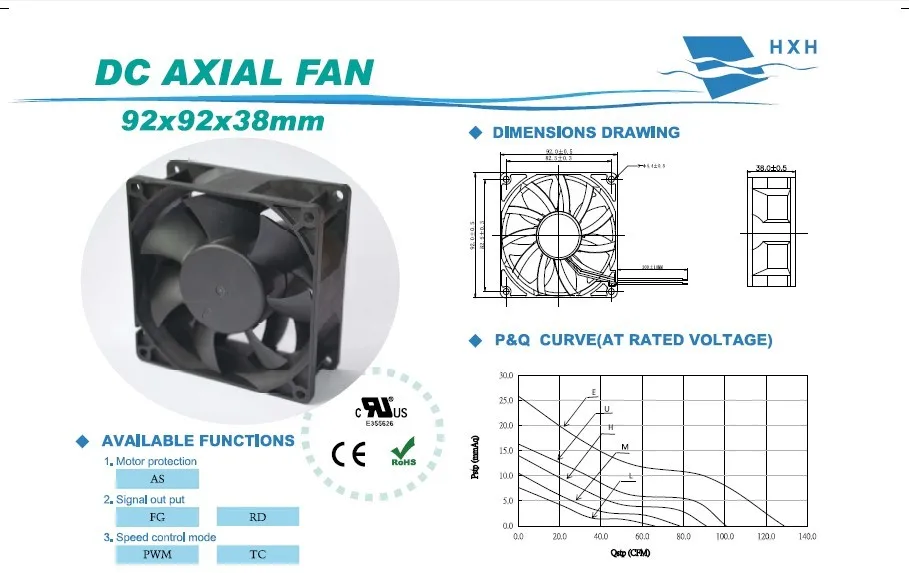 Fan, 92mm, 38mm, Brushless, 9238 - detail 2