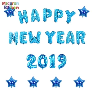 2019 balloons set happy new year letter aluminum foil balloons