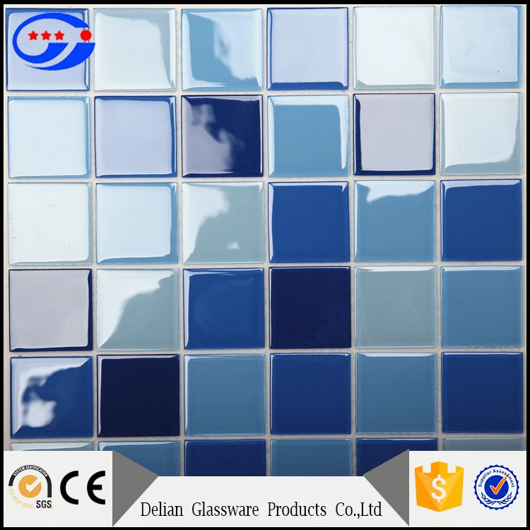 glass mosaic pool tiles