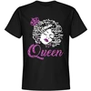 Wholesale Top Quality Custom Black T-Shirt Printing Sport 95% cotton 5% Spandex T-shirt for design afro lady logo