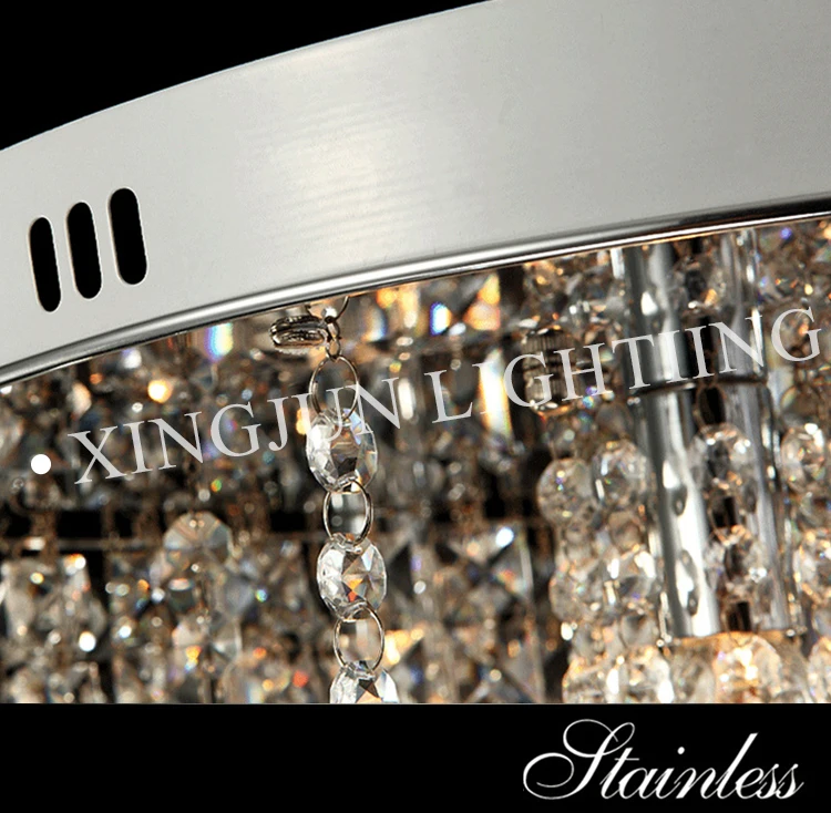 XingJun manufacturer mantic modern design hotel moon led ceiling light crystal