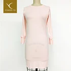 Custom clothing wholesale cotton strappy fashion casual dress, round neck lounge woman long dress