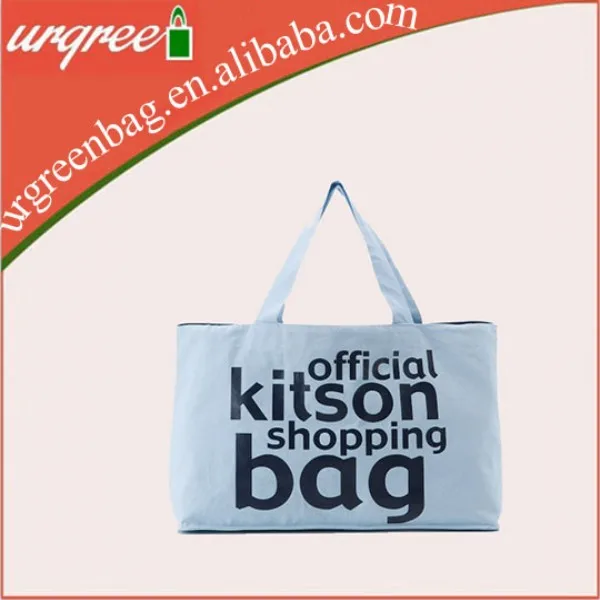 blue fashionable promotion cotton tote shopping bag