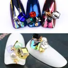New Cube Square Design Glass Beads Nail Charm Stones 4mm Glitter Crystal Charm 3D Nail Art Jewelry Nail Tips Decoration