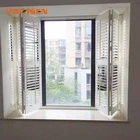 Rectangle Shape Wooden Plantation Shutter for Doors or Windows