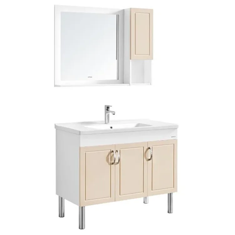 ANNWA FOSHAN  HOME STYLE  Ceramic Wash Basin White Modern PVC  Bathroom Cabinet N1P10G10-C