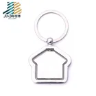 2019 cartoon house shaped american floating blank keyrings silver